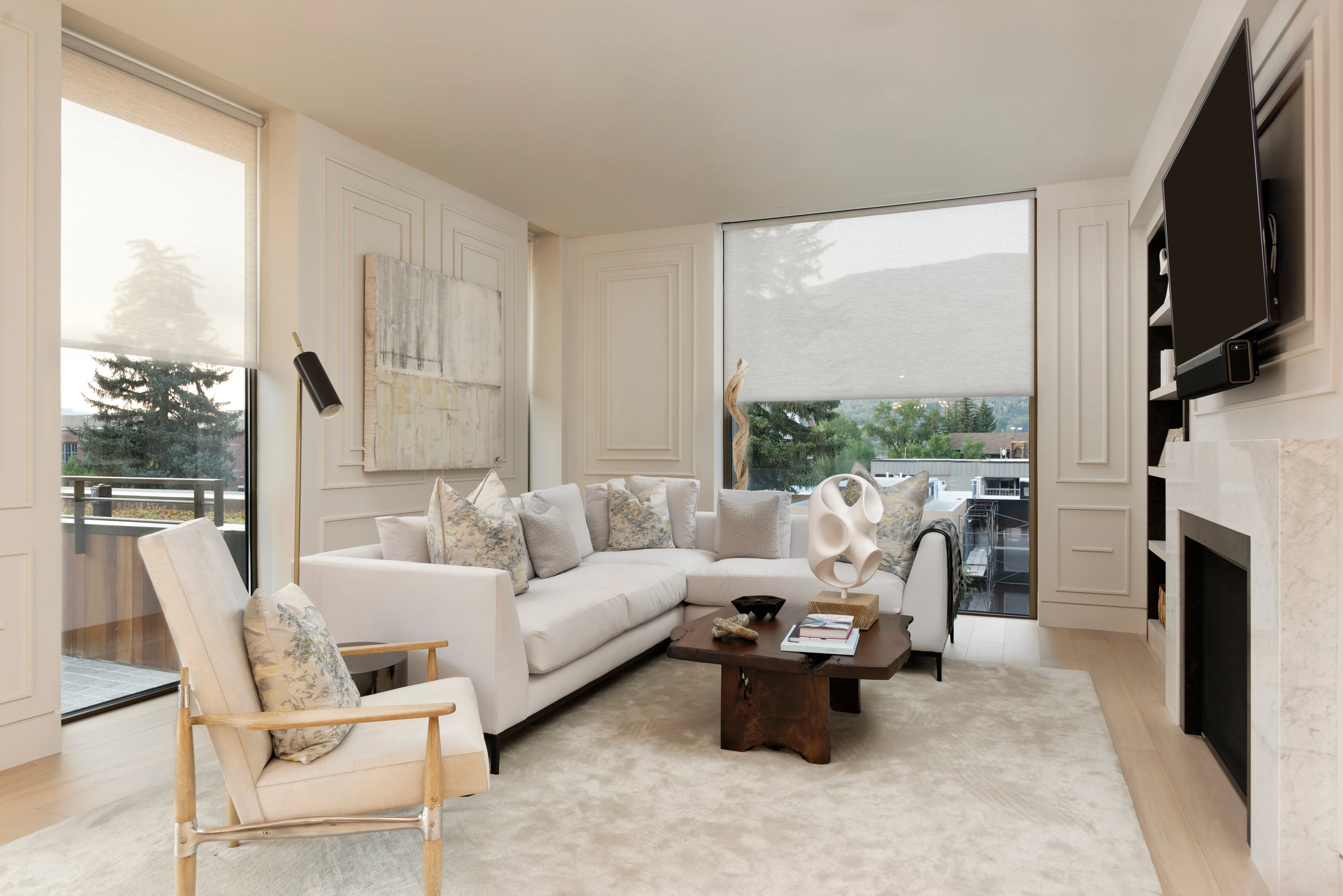 Vacation rental style living space with modern technology